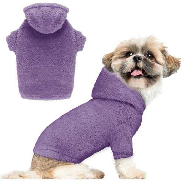 XS Sweaters for Small Dogs Dog Hoodie Pet Clothes Warm Soft Cozy Coats - Picture 2 of 7